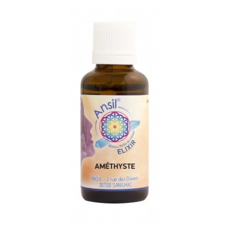 Flacon Améthyste - Élixir de Cristal - 30 ml - Ansil