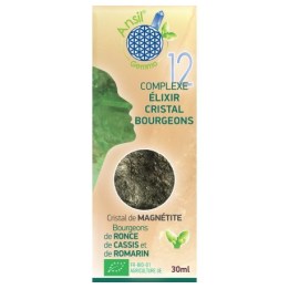 Complexe N°12 - Élixir de magnétite et bourgeons de ronce, cassis, romarin Bio - 30 ml - Ansil