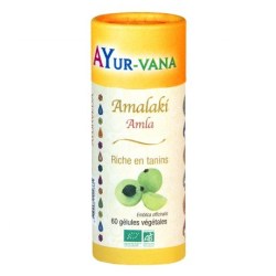 Amalaki Bio - Extrait titré à 30 % de tanins - Pilulier de 60 gélules végétales - Ayurvana