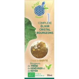 Complexe N°1 - Élixir de baryte et bourgeons de frêne, genévrier, noyer Bio - 30 ml - Ansil