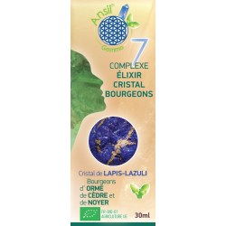 Étui Complexe N°7 - Élixir de lapis-lazuli et bourgeons d\'orme, cèdre, noyer Bio - 30 ml - Ansil