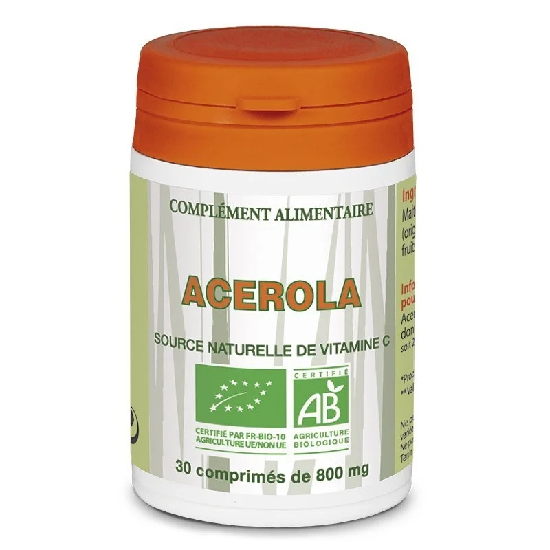 Acérola Bio - Pilulier de 30 comprimés - Laboratoire Brasil