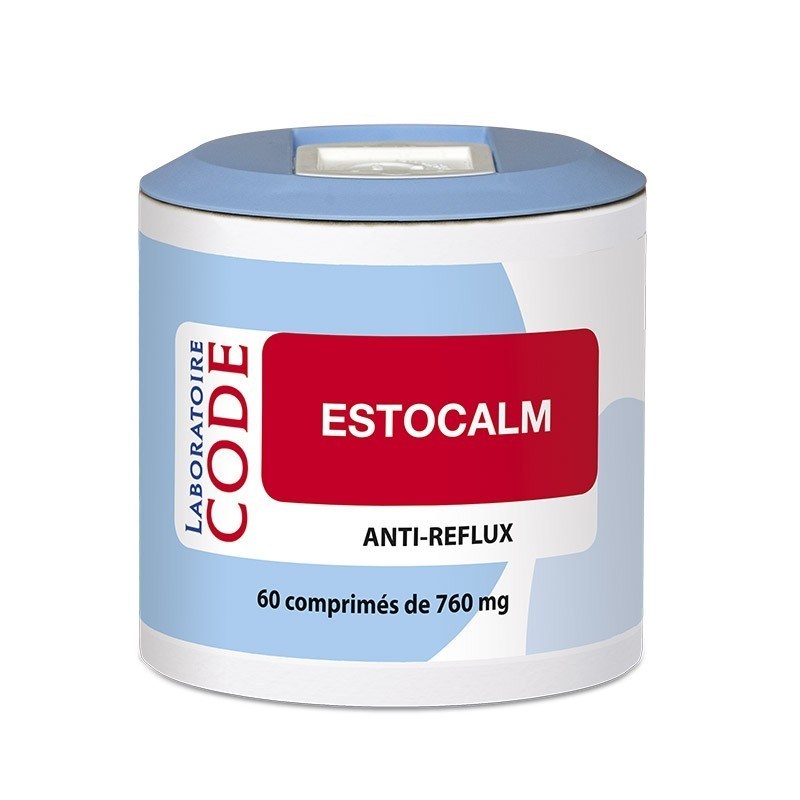 Estocalm Anti-reflux - Pilulier de 60 comprimés de 760 mg - Laboratoire Code