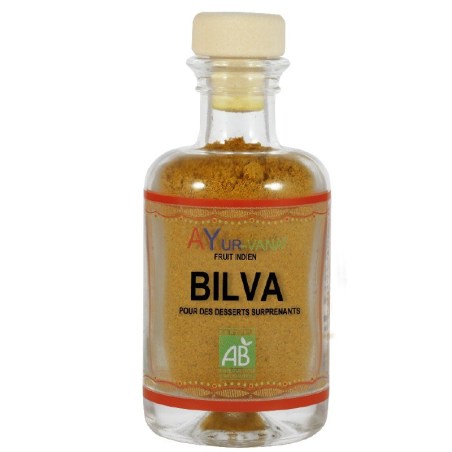 Bilva (Aegle marmelos) épices Bio - Poudre de fruit pour desserts - Flacon de 50 g - Ayurvana