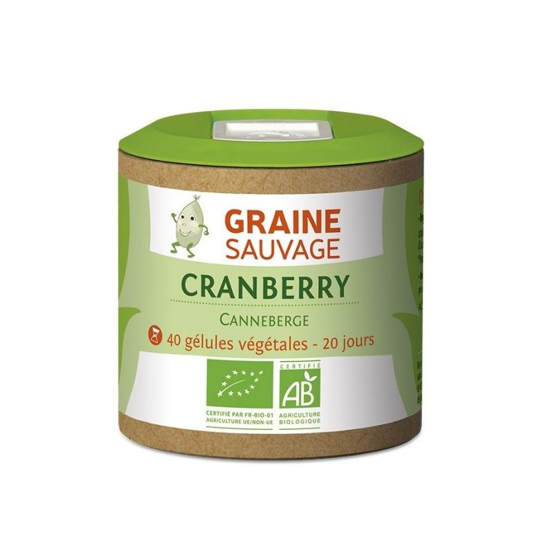 Cranberry Bio - Pilulier de 40 gélules végétales - Graine Sauvage