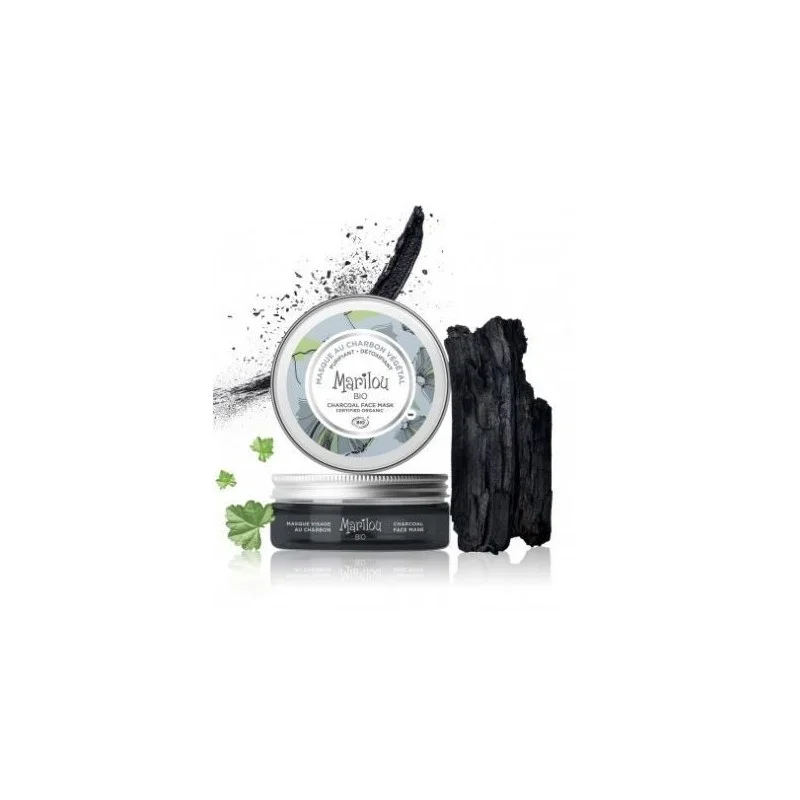 Masque Purifiant et Détoxifiant au Charbon Végétal Bio - Pot de 75 ml - Marilou Bio