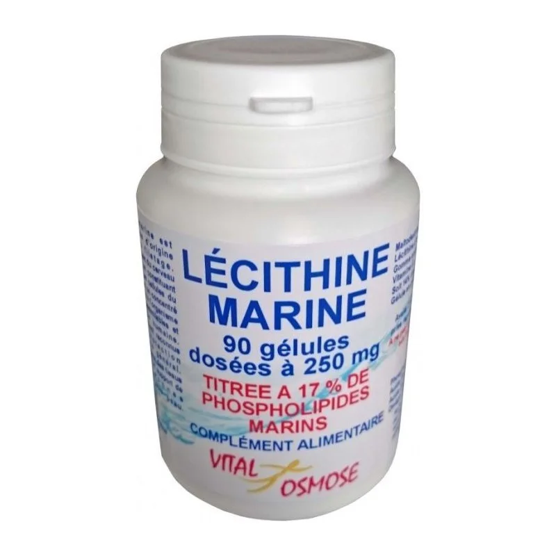 Lécithine marine titrée à 17% de phospholipides marins - 90 gélules - Vital Osmose - 2020