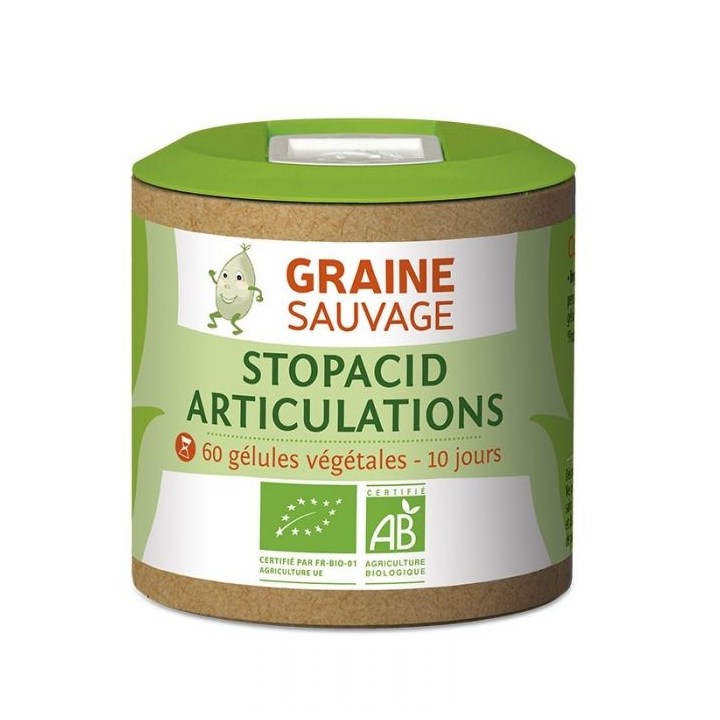 Stopacid Articulations bio – 60 gélules – Graine Sauvage 2025