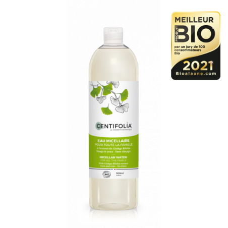 Eau micellaire pour toute la famille - 500 ml - Centifolia - Meilleurs produits bio 2021 Eau micellaire pour toute la famille - 500 ml - Centifolia - Meilleurs produits bio 2021
