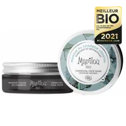 Meilleur produit Bio de l'année 2021 - Masque Purifiant et Détoxifiant au Charbon Végétal Bio - Pot de 75 ml - Marilou Bio