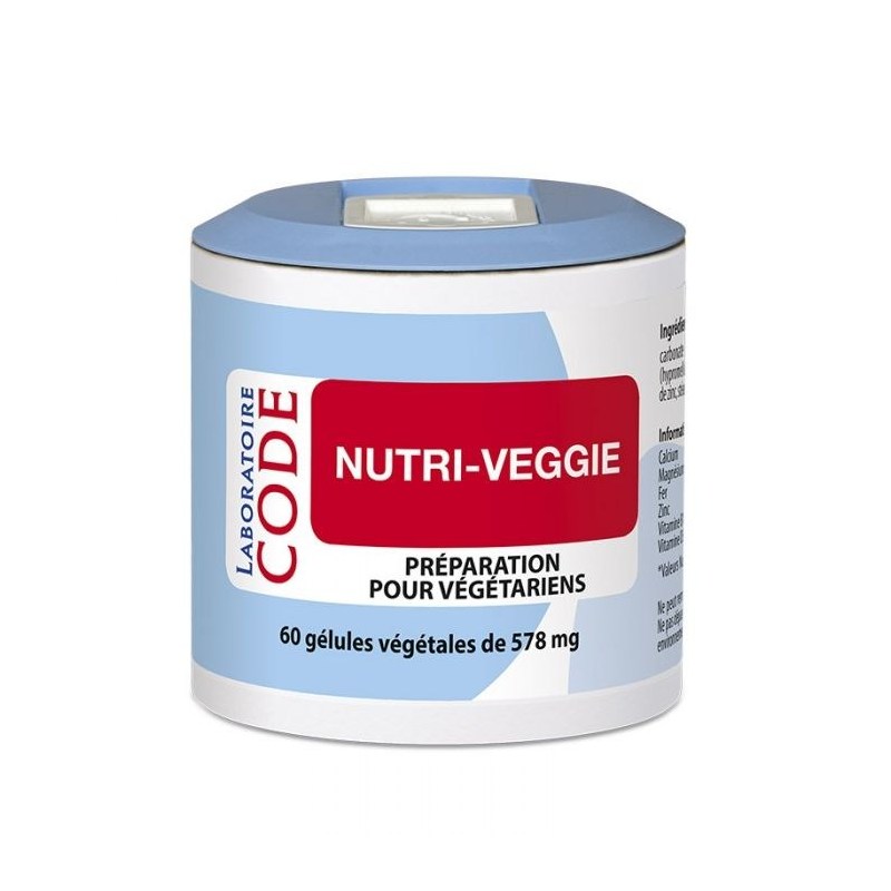 Nutri-veggie - 60 gélules végétales - Laboratoire Code - 2022