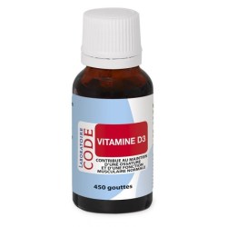 Vitamine D3 naturelle - Flacon compte-gouttes de 20 ml - Laboratoire Code