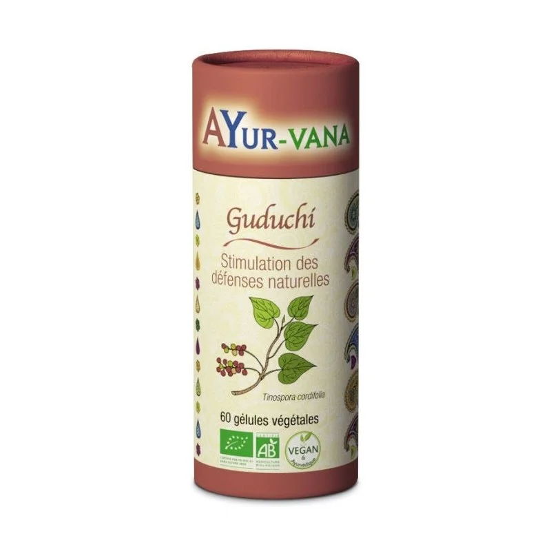 Guduchi Bio - Pilulier de 60 gélules végétales - Ayurvana