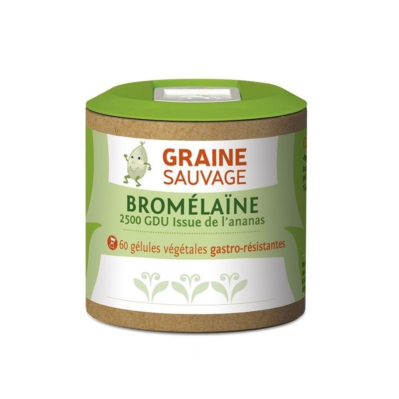 Bromélaïne - Pilulier de 60 gélules végétales - Graine Sauvage