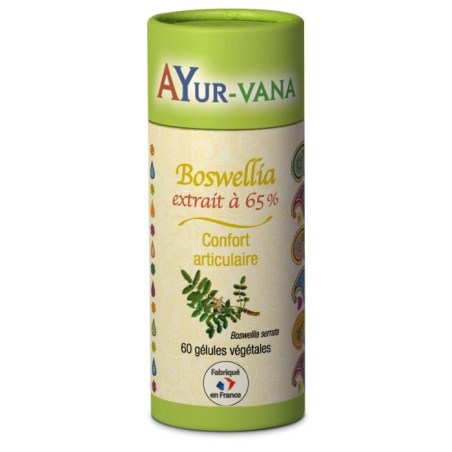 Boswellia - extrait à 65% - Pilulier de 60 gélules végétales - Ayurvana