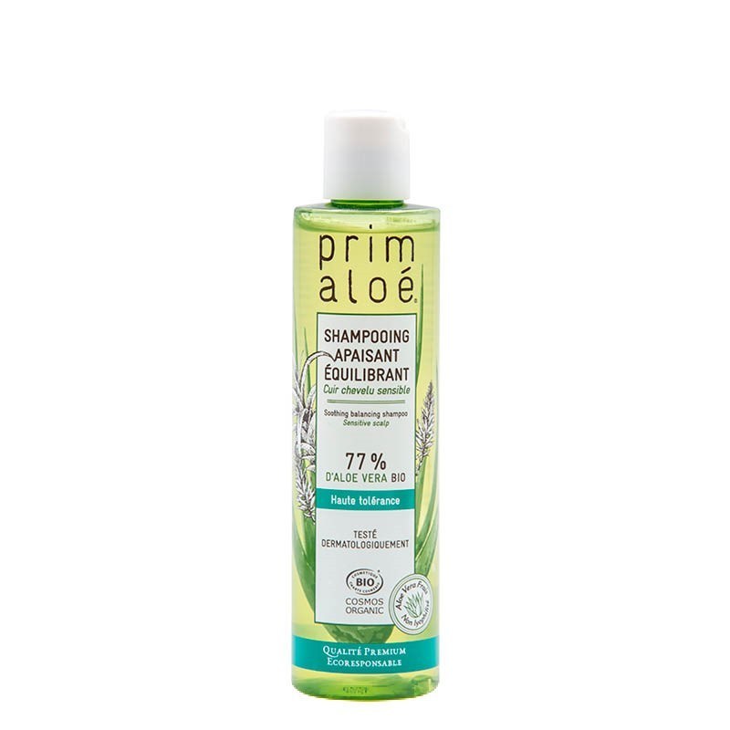 Shampoing Apaisant Equilibrant Bio 77 % Aloé Vera - 250 ml - Prim Aloé