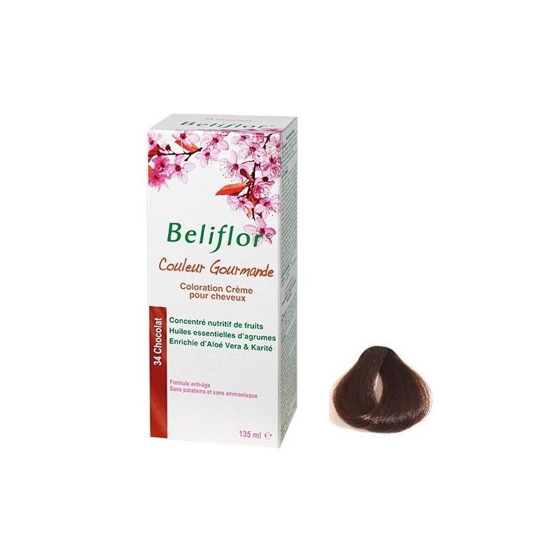 Chocolat n°34 - Coloration crème - 135 ml - Beliflor