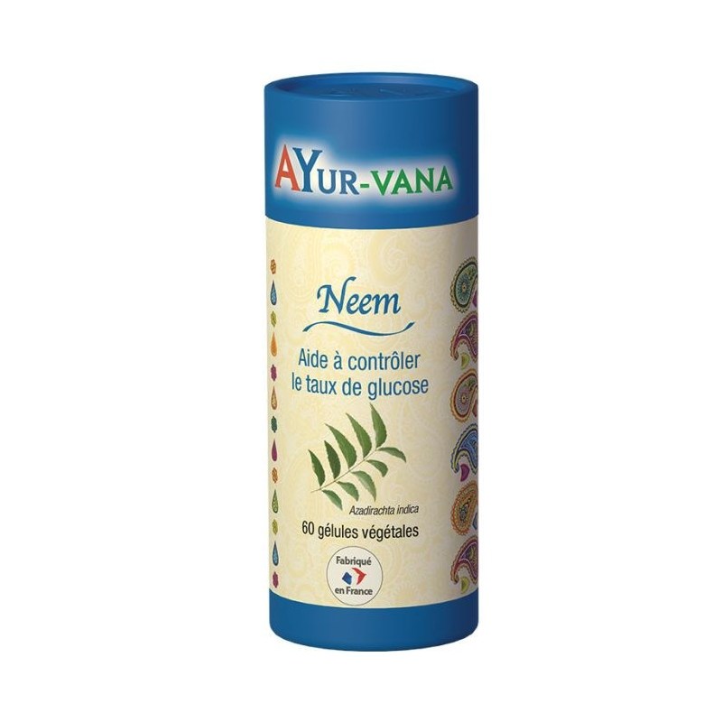 Neem - Pilulier de 60 gélules végétales - Ayurvana