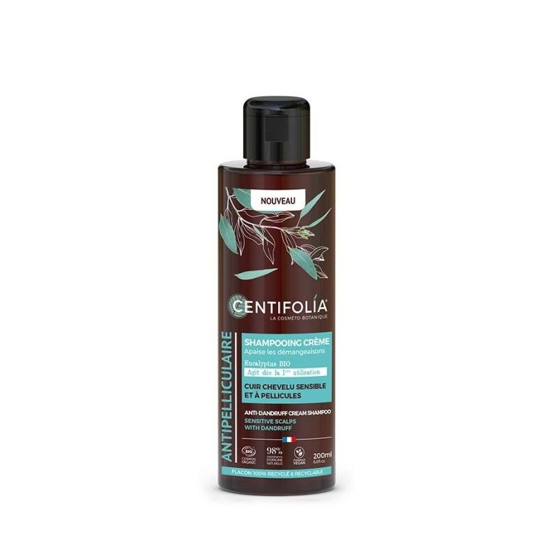 Shampooing crème antipelliculaire - cuir chevelu sensible - 200 ml - Centifolia