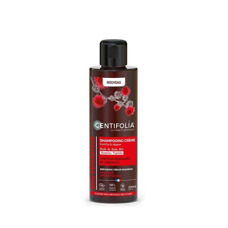 Shampooing crème Bio - Soin Réparateur - cheveux fragilisés et cassants - 200 ml - Centifolia