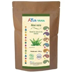Poudre d'Aloe Vera certifié bio - 100 g - Ayurvana