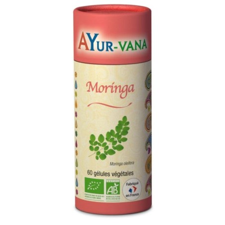 Moringa Bio - Pilulier de 60 gélules végétales - Ayurvana