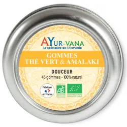 Gommes Thé vert & Amalaki Bio - Boîte de 45 g (45 gommes) - Ayurvana