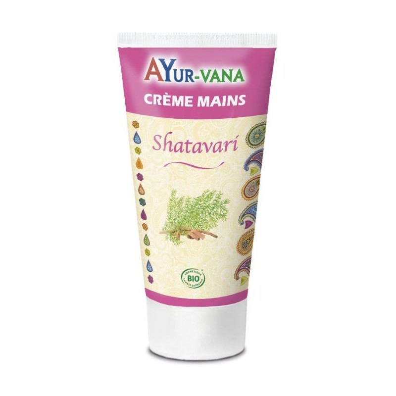 Crème Mains au Shatavari Bio - Tube de 75 ml - Ayurvana