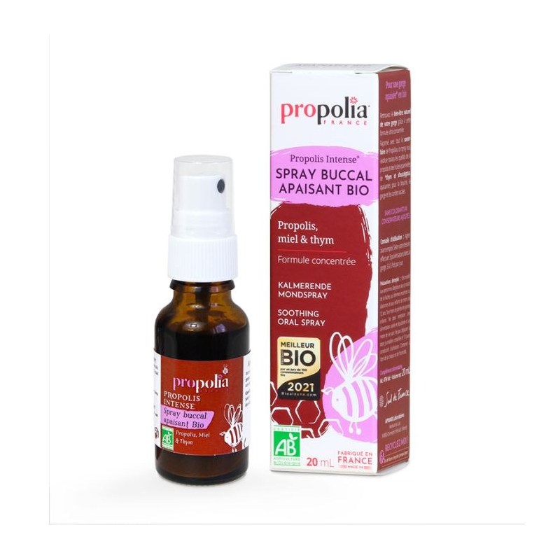 Spray buccal apaisant Bio, Propolis & Thym - Flacon spray de 20 ml - Propolia