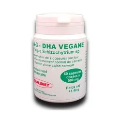 Oméga-3 DHA Végane 200 mg de DHA pure - 60 capsules d\'origine végétale - Vital Osmose