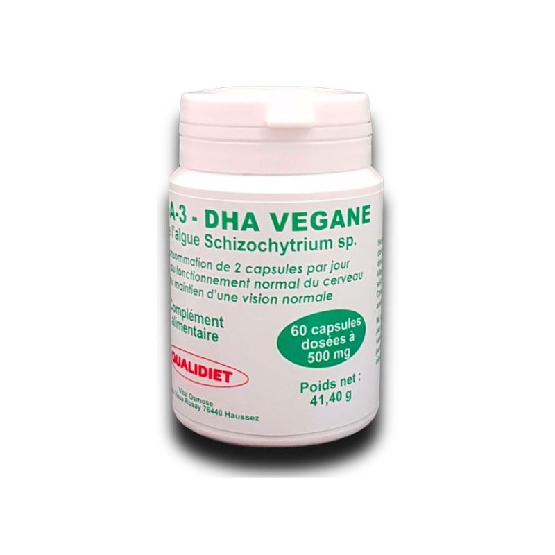 Oméga-3 DHA Végane 200 mg de DHA pure - 60 capsules d'origine végétale - Vital Osmose