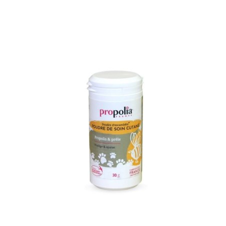Poudre de soin cutané Propolis & Prèle -  Poudrier 30 g - Propolia