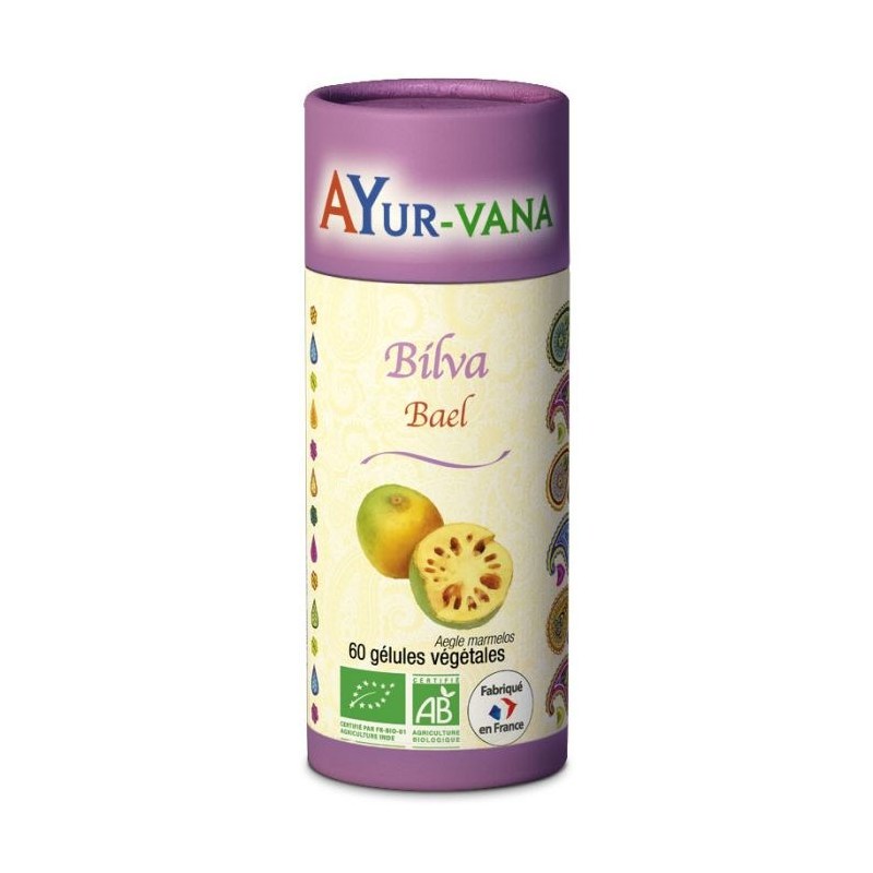Bilva Aegle marmelos Bio Extrait 5 : 1 - Pilulier de 60 gélules végétales - Ayurvana