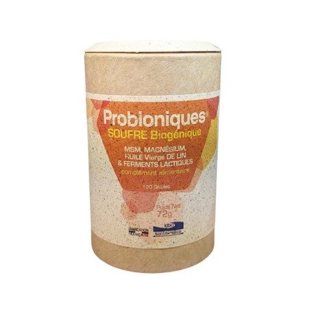 Probioniques® souffre Biogénique - Pilulier 120 gélules d'origine marine - Labo Santé Silice