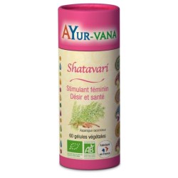 Shatavari Bio - Pilulier de 60 gélules végétales - Ayurvana