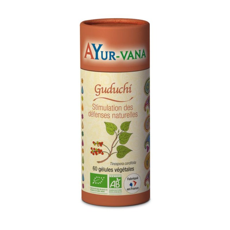 Guduchi Bio - Pilulier de 60 gélules végétales - Ayurvana