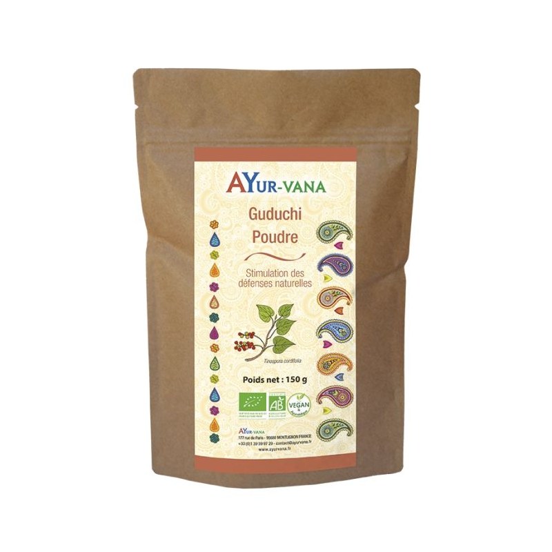 Guduchi Bio - 150 g de poudre en sachet - Ayurvana