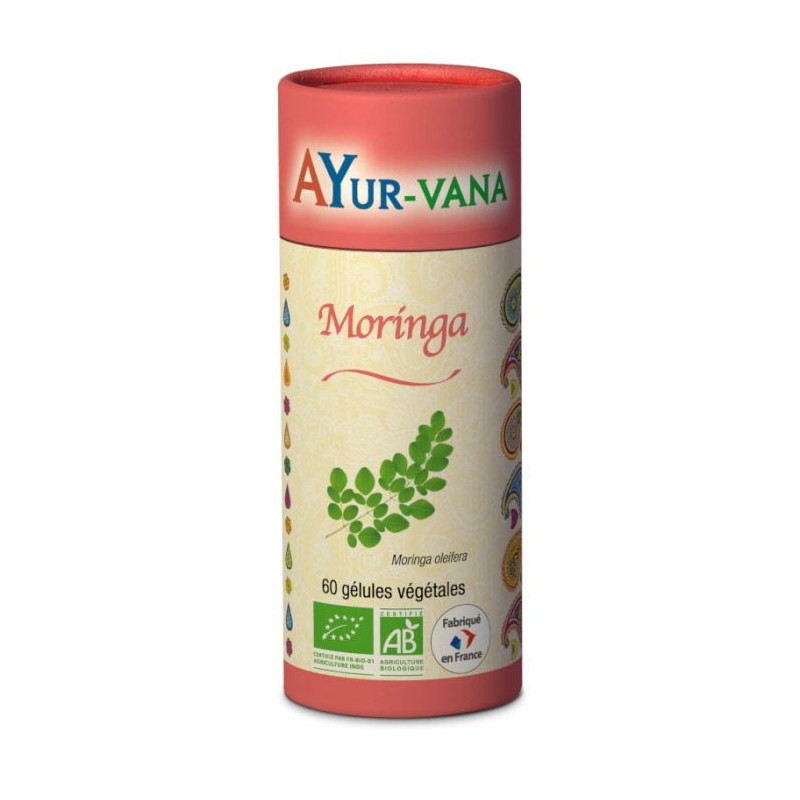 Moringa Bio - Pilulier de 60 gélules végétales - Ayurvana 2024