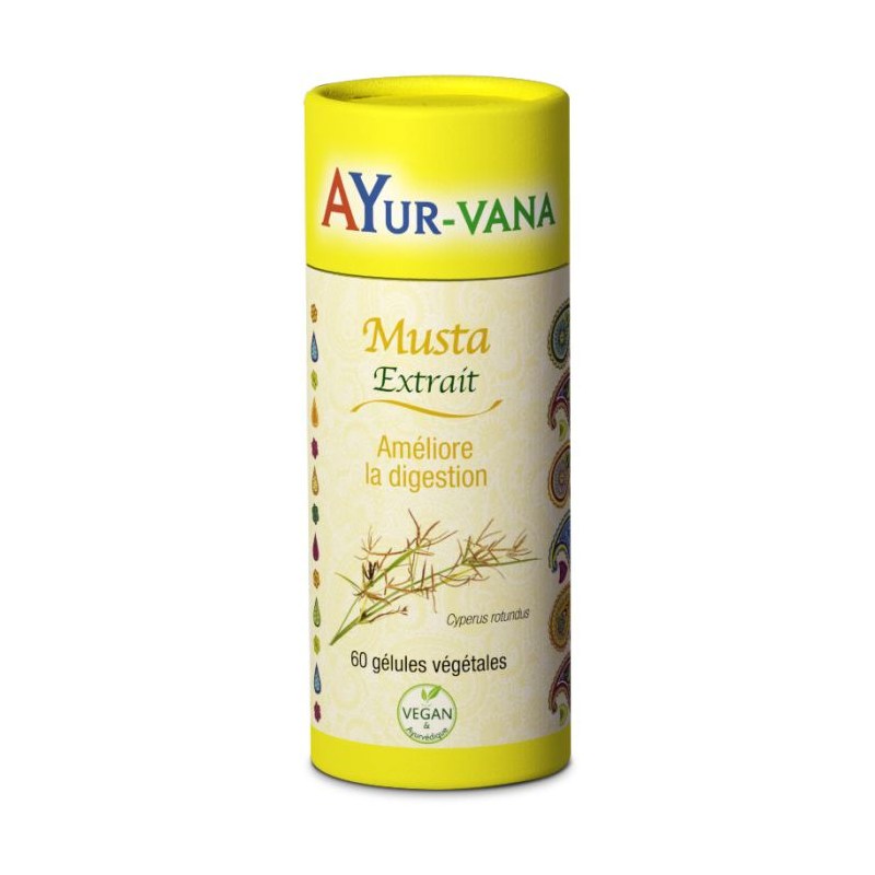 Musta (souchet rond) en extrait - Pilulier de 60 gélules végétales - Ayurvana 2024
