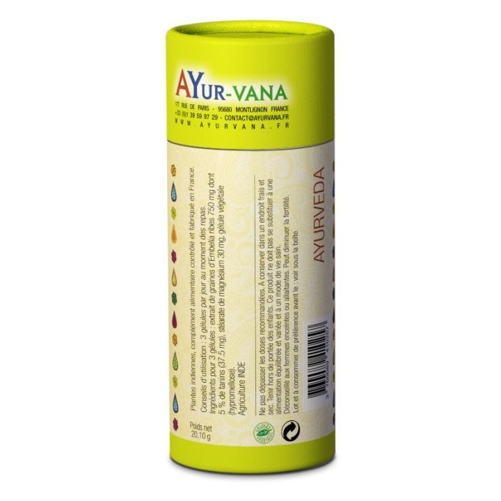 Notice Vidanga (Extrait) – 60 gélules – AYur-vana