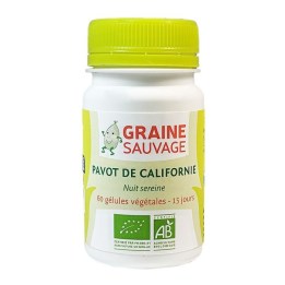 Pavot de Californie Bio - Pilulier de 60 gélules végétales - Graine Sauvage 2025