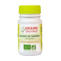 Graines de sommeil Bio - 60 gélules végétales - Graine Sauvage 2024