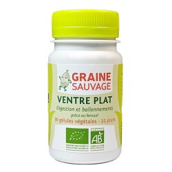 Ventre Plat Bio - Pilulier de 90 gélules végétales - Graine sauvage 2024