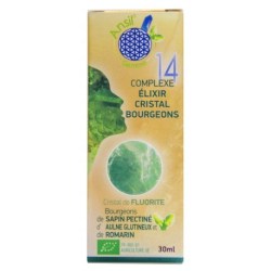 Complexe N°14 - Élixir de Fluorite et bourgeons de sapin pectiné, aulne glutineux, romarin Bio - 30 ml - Ansil 2025