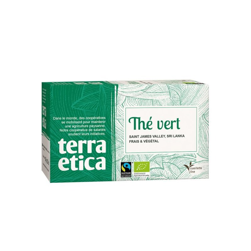 Thé vert Bio – 20 sachets – Terra Etica