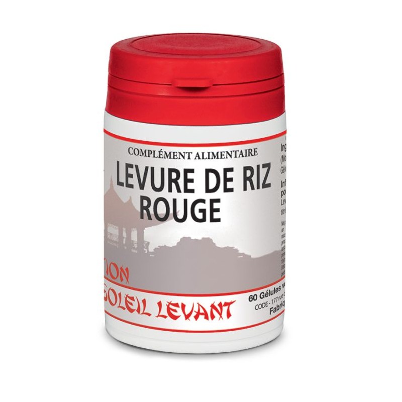 Levure de riz rouge - Pilulier de 60 gélules végétales - Tradition du Soleil Levant