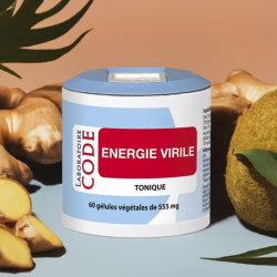 Gingembre et Énergie virile - Pilulier de 60 gélules végétales - Laboratoire Code