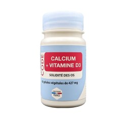 Calcium + Vitamine D3 naturelle - 60 gélules végétales - Laboratoire Code