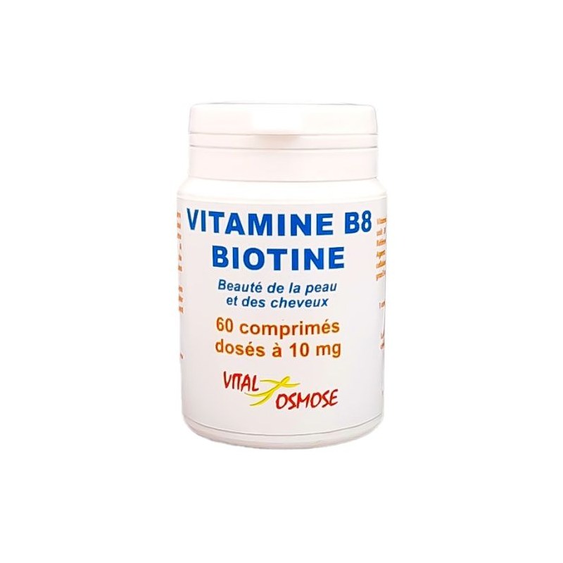 Vitamine B8 Biotine – 60 comprimés – Vital Osmose