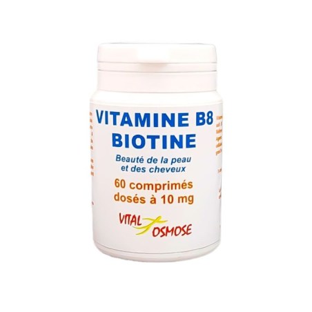 Vitamine B8 Biotine – 60 comprimés – Vital Osmose